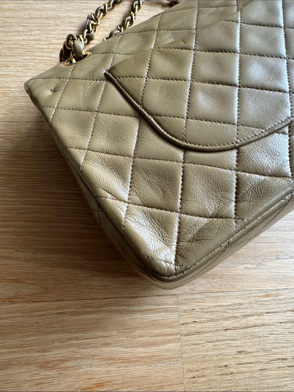 Vintage Chanel Medium Classic Flap Beige
